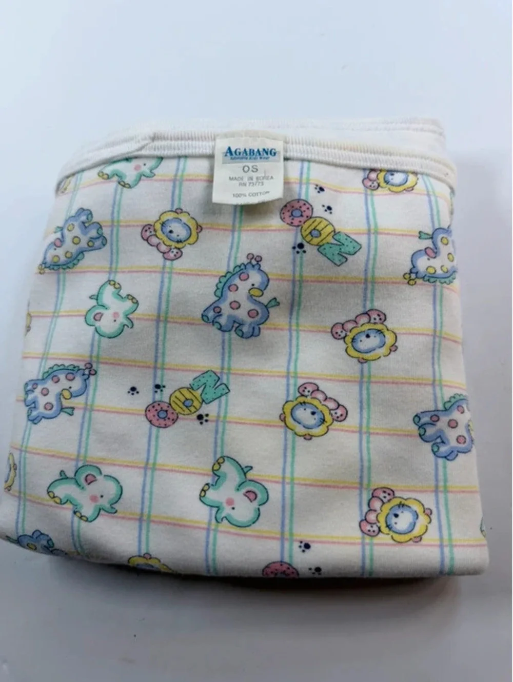 Agabang Vintage 100% Cotton Animal Print Baby Receiving Blanket